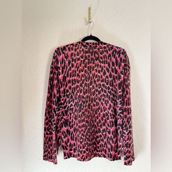 Zadig & Voltaire Mirka Leo print Leopard Cashmere Cardigan Size XS NWT - Picture 5 of 16